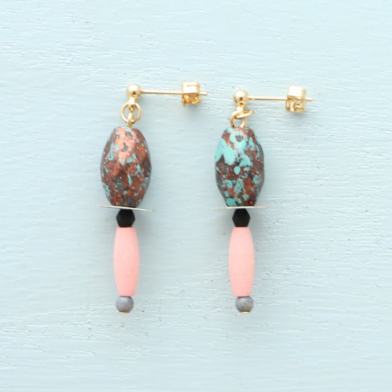 [ baby planet ] 木珠耳环 - 耳环/耳夹 - 其他材质 多色