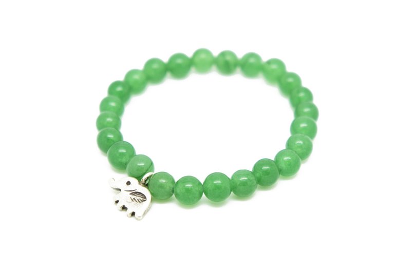 《STONE》6°东菱玉纯银大象冥想系弹性手环 - 手链/手环 - 其他金属 多色