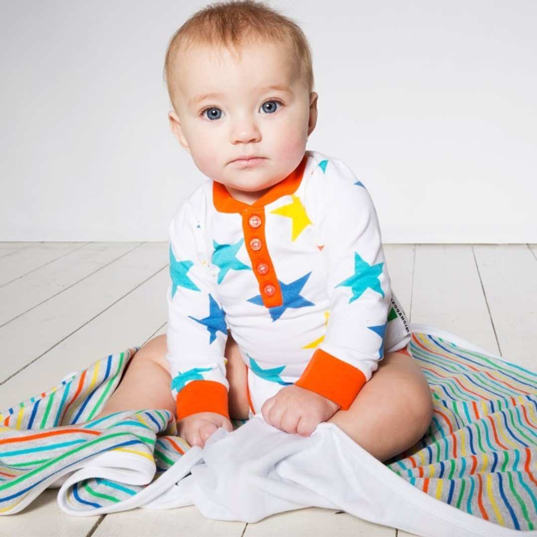 【瑞典制】有机棉潮流星星包屁衣(适合6M-2Y)婴幼儿 - 其他 - 棉 多色