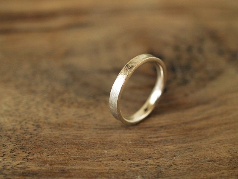 OldNew Lady-925纯银系列-手工制作“素面锻敲细版” 戒指 - 戒指 - 其他金属 灰色