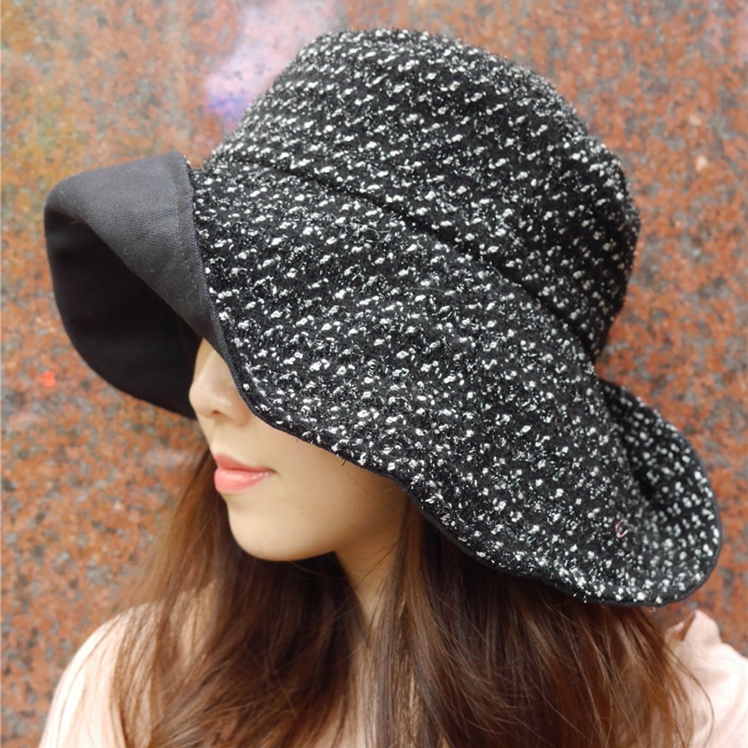 ATIPA Luxury Reversible Long Brim Sun Hat (Sun UV Protection) - 帽子 - 其他材质 黑色