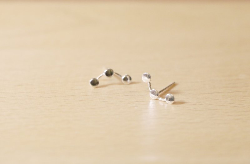 | 归鱼手工银饰创作 | 分子耳环 - 耳环/耳夹 - 其他金属 