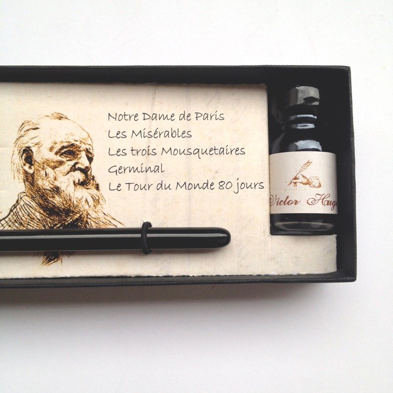 WR02 意大利木杆沾水笔礼盒-雨果 | Francesco Rubinato - 蘸水笔 - 木头 咖啡色