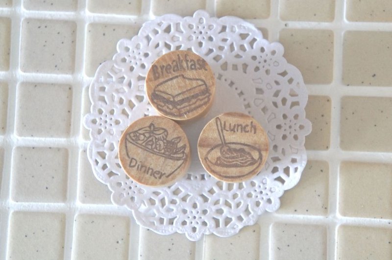 苹果丹丹 My Apple Dan 我的三餐 - 印章/印台 - 橡胶 绿色