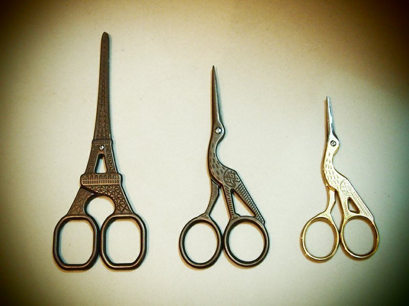 zakka vintage Tailleur 复古手工剪刀 手作杂货 古色巴黎铁塔 - 其他 - 其他金属 黑色