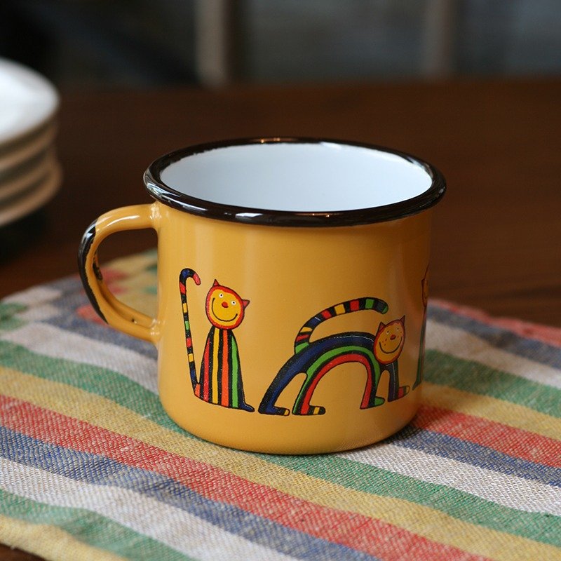 Smaltum布拉格 珐琅杯 曲线喵咪_澄黄(250ml))(FDN000150) - 咖啡杯/马克杯 - 珐琅 黄色