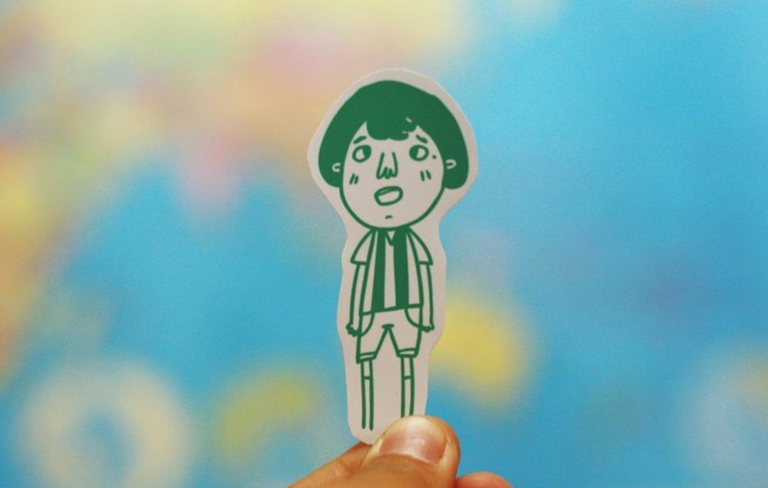 Hi! /Magai's sticker - 贴纸 - 纸 绿色