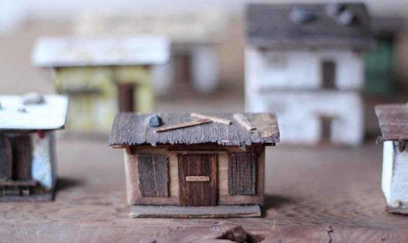 ▲老屋小房子 - 摆饰 - 木头 咖啡色