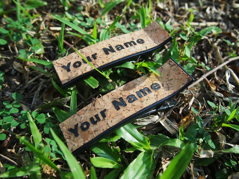 naturaism 自然主义 客制 你的名字 软木 发夹 发饰 大 (2个) - 发饰 - 植物．花 