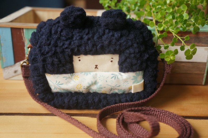 朵儿小兔小巧包-夜空小蓝花 - 侧背包/斜挎包 - 其他材质 蓝色