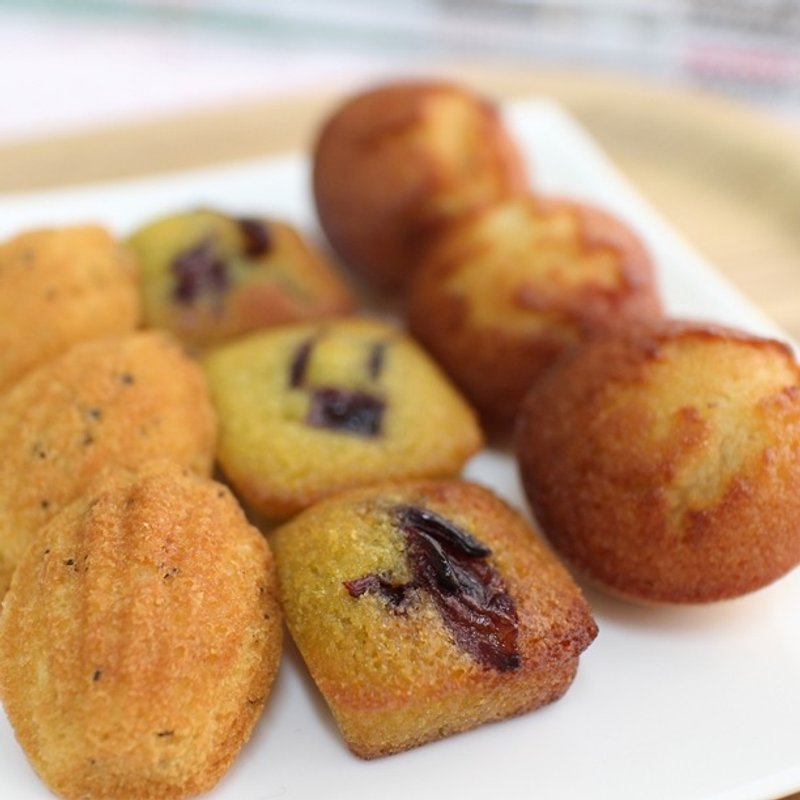 下午茶点组合装: 修女蛋糕1盒＋伯爵茶玛德莲1盒＋洛神开心果小蛋糕1盒 一共3盒喔～ - 蛋糕/甜点 - 新鲜食材 