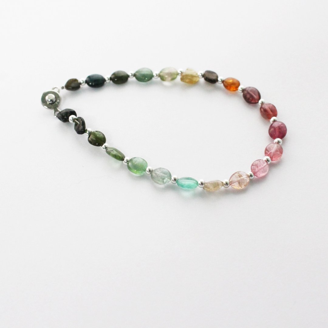 ☆,.-*'108 perles    缤纷/ 糖果碧玺手链  925银扣 - 金工/饰品 - 宝石 多色