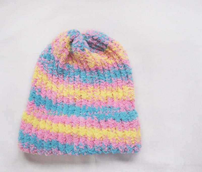 彩虹色毛线帽子 - 帽子 - 其他材质 多色