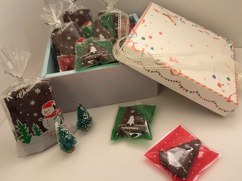 手工巧克布朗饼干礼盒《伴手礼、生日、纪念日、圣诞节、新年首选》 - 手工饼干 - 新鲜食材 多色