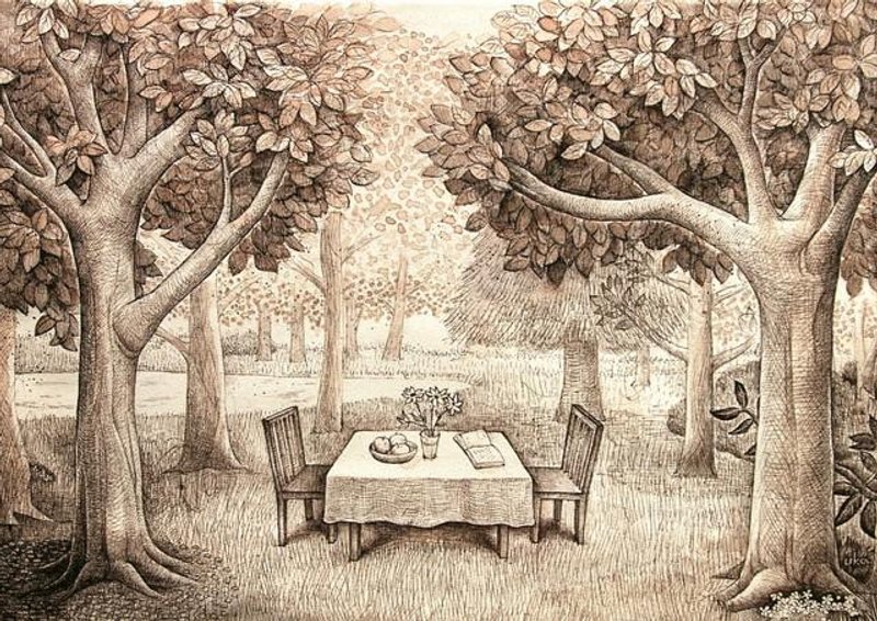 Life in the forest   original drawing - 画框/相框 - 其他材质 咖啡色