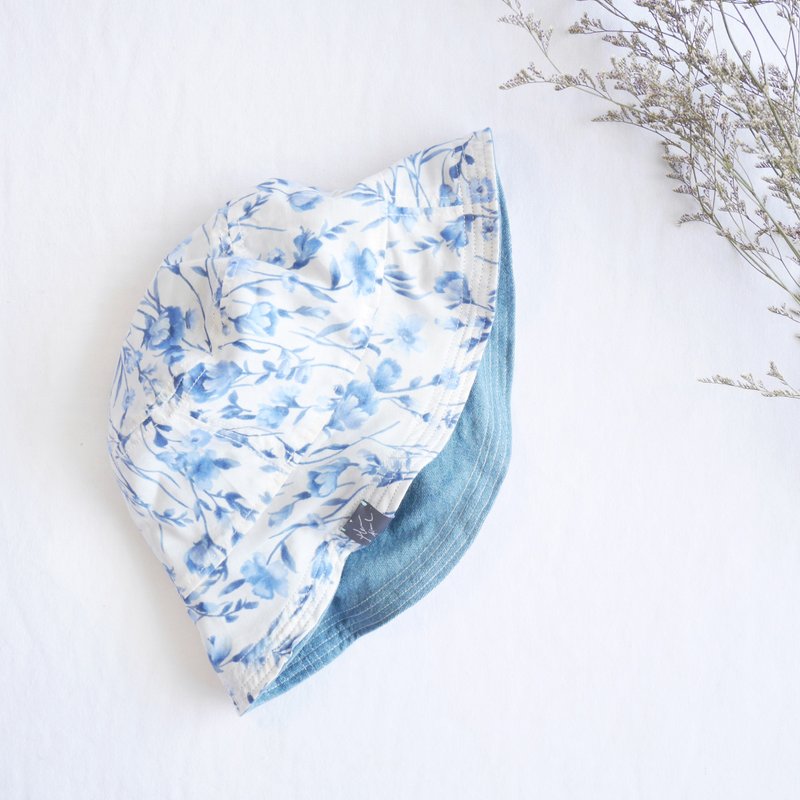 温柔双面渔夫帽系列 | 青花瓷 - 帽子 - 其他材质 蓝色