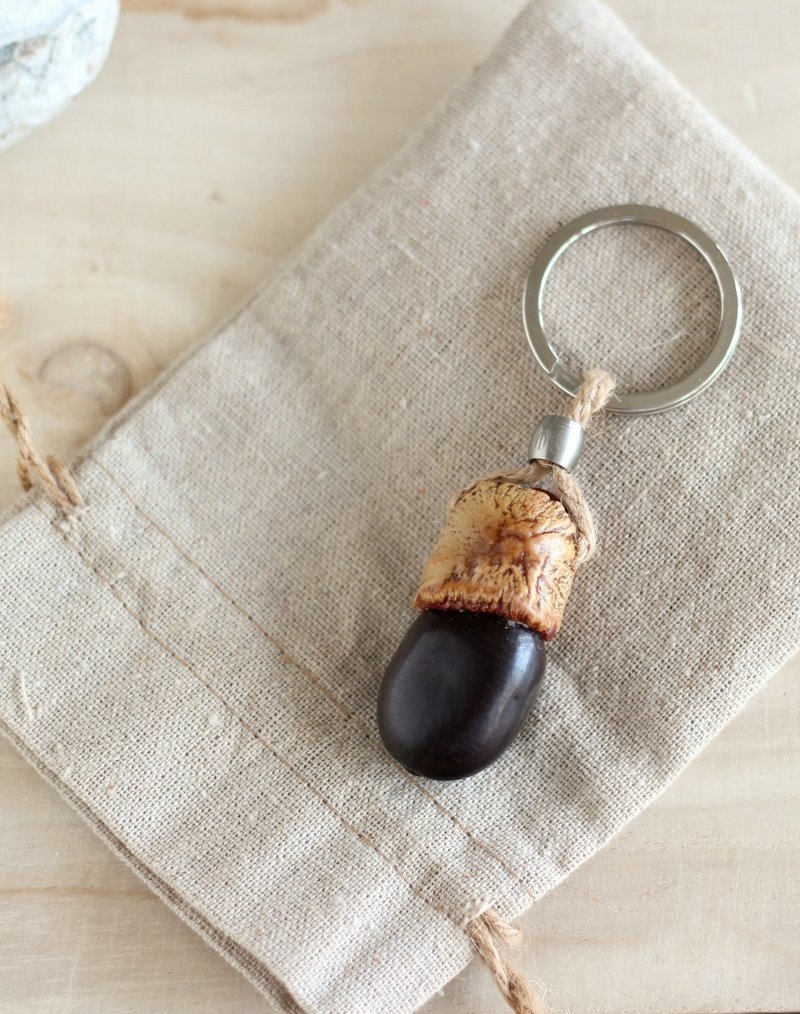 缅茄钥匙圈 ─ 幸运 - 钥匙链/钥匙包 - 植物．花 黑色