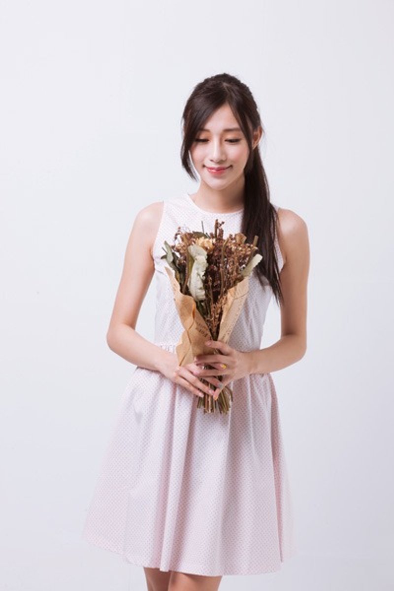 iinpress 粉红点点洋装 - 洋装/连衣裙 - 其他材质 粉红色