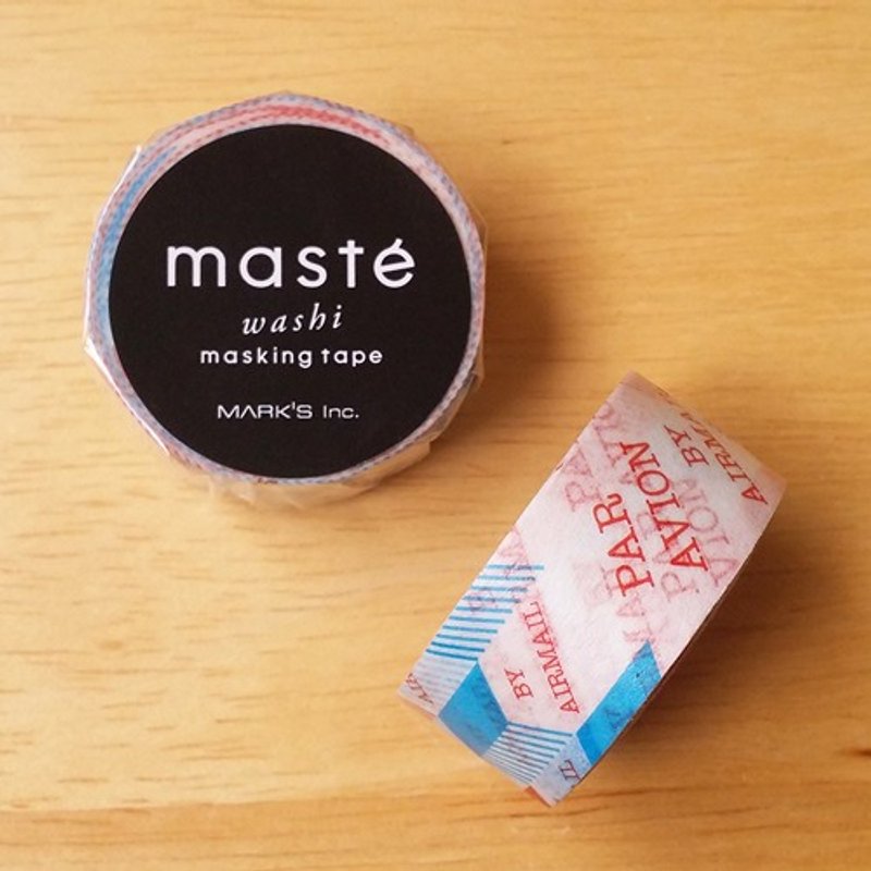 maste 和纸胶带 Travel系列【航空邮件(MST-MKT117-A)】日本直营限定 - 纸胶带 - 纸 多色