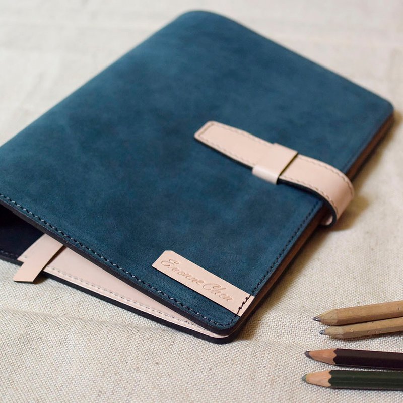 A5 真皮笔记本斜角插稍//2024手帐/笔记本 - 笔记本/手帐 - 真皮 红色