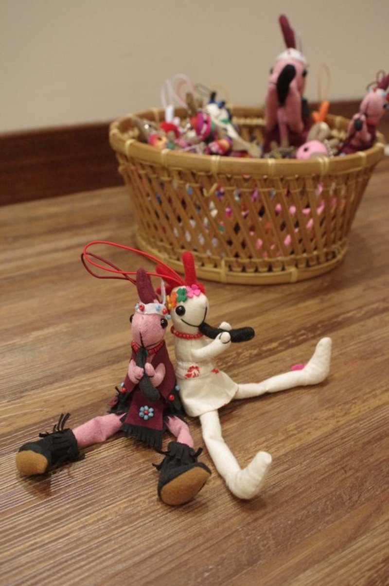 saibaba ethnique // Locopelli 扶桑花女孩 - 吊饰 - 棉．麻 白色