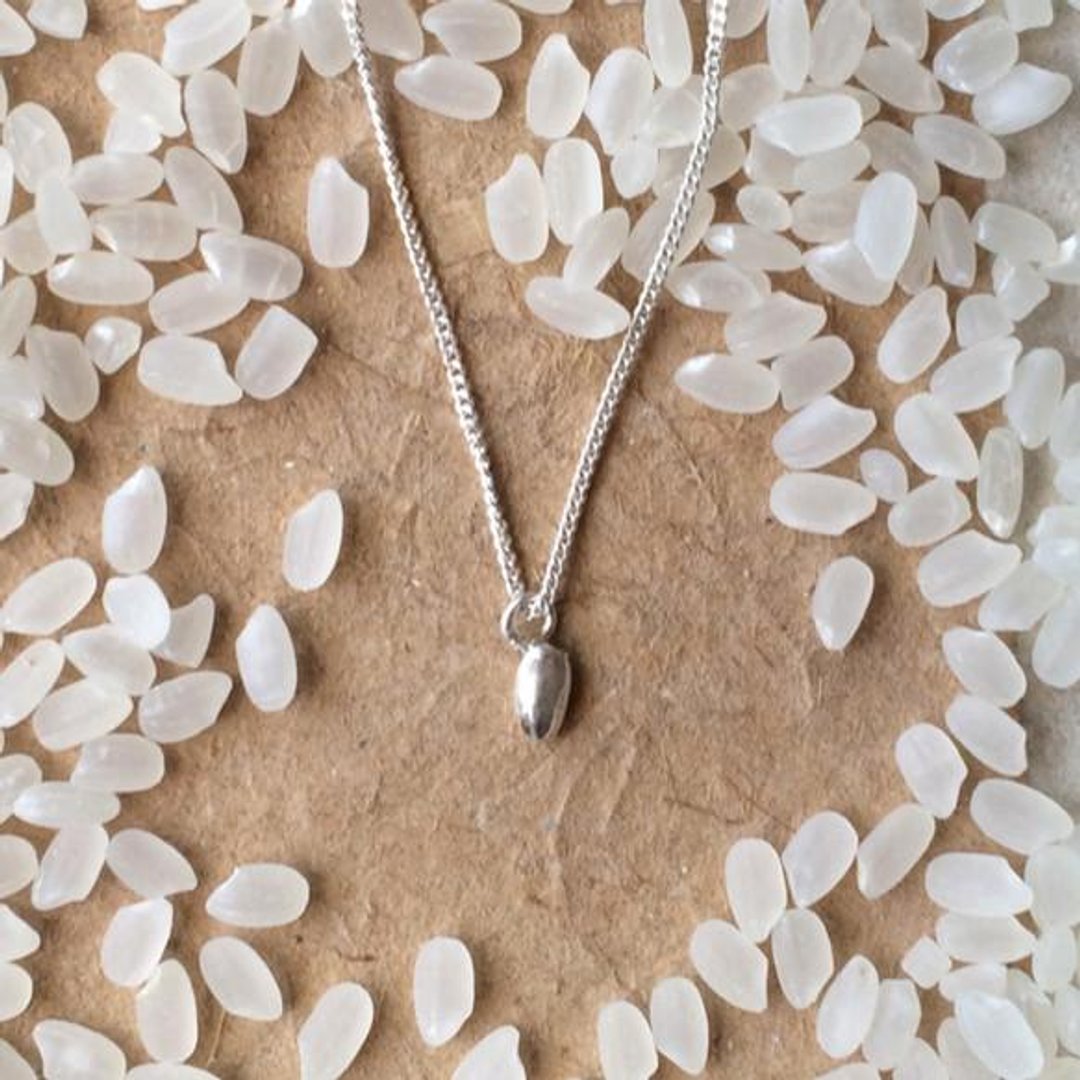 * Grain Series * rice grain necklace - 项链 - 其他金属 