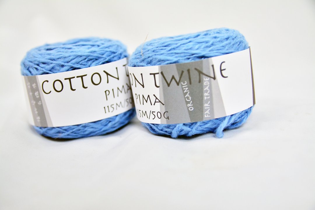 Pima Organic Yarn 手捻有机棉线-天空蓝-公平贸易 - 编织/刺绣/羊毛毡/裁缝 - 棉 蓝色