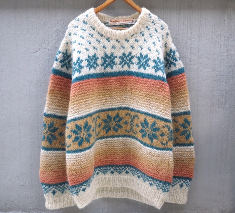 FOAK古着 北方夕照毛衣 - 男装针织衫/毛衣 - 其他材质 橘色