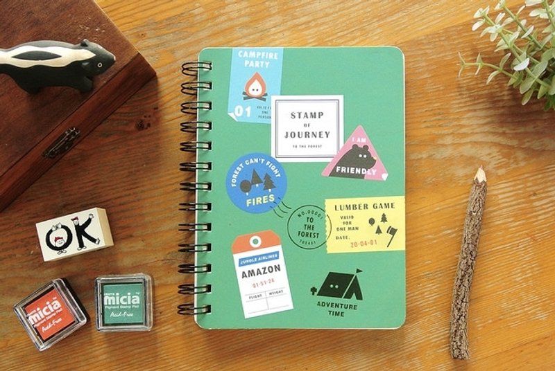Stamp of Journey 探险集章本- 绿色/森林 ▲即将绝版▲ - 笔记本/手帐 - 纸 绿色