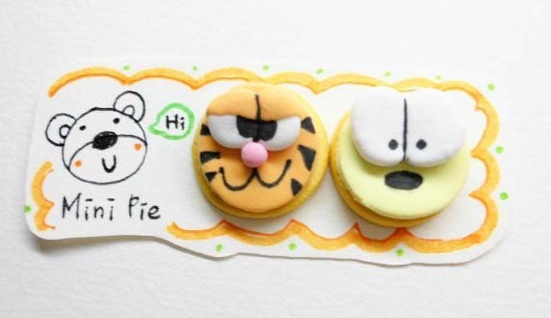 加菲猫糖霜饼干耳环(可改耳夹式)   ((满500随机送神秘小礼物)) - 耳环/耳夹 - 其他材质 多色