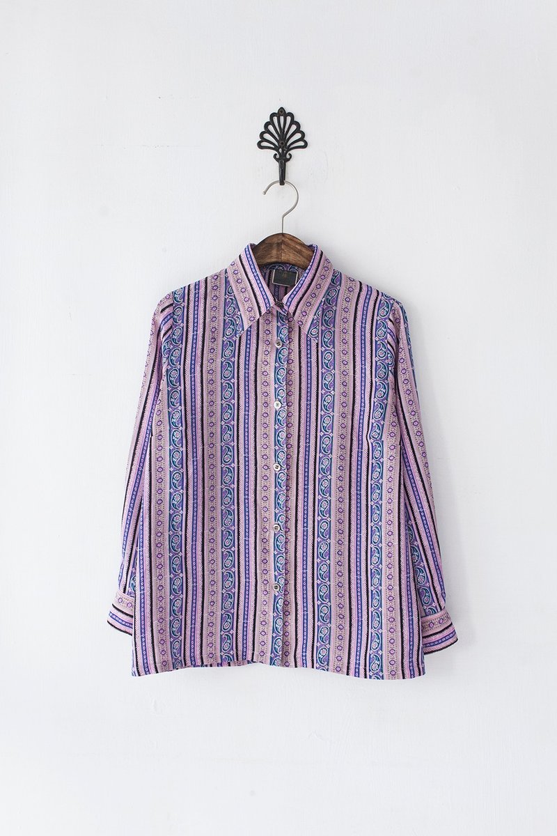 Banana Flyin’ ｜古着｜日本 复古着 粉红变形虫 长袖衬衫 - 女装衬衫 - 其他材质 