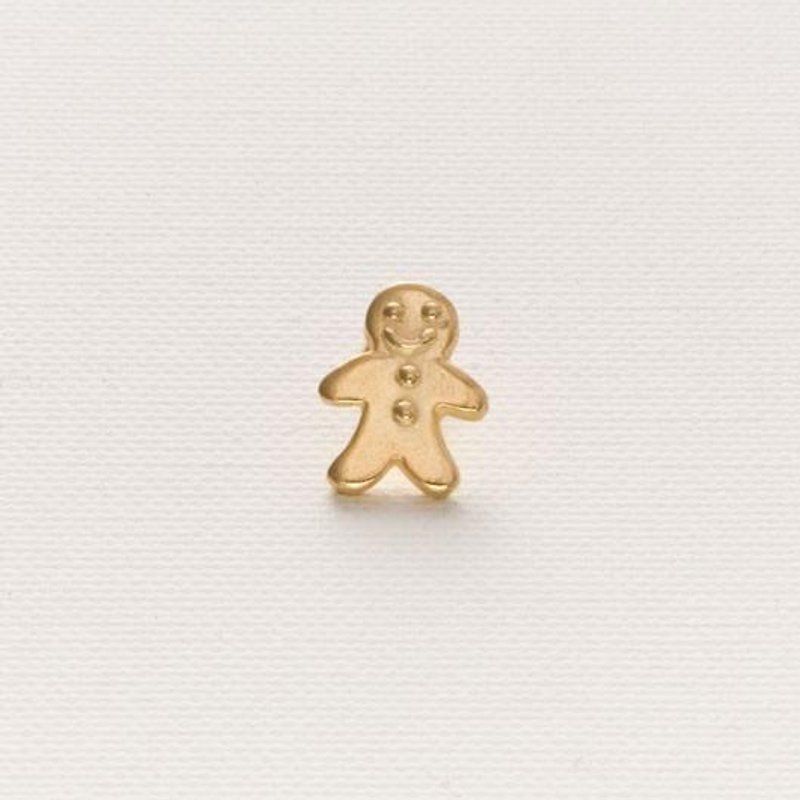 姜饼人 耳环 银饰（镀金）（单耳） - 耳环/耳夹 - 其他金属 金色