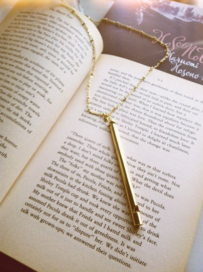 手工订制款｜伤心的时后就吹口哨项炼　情人节礼物 - 项链 - 其他金属 金色