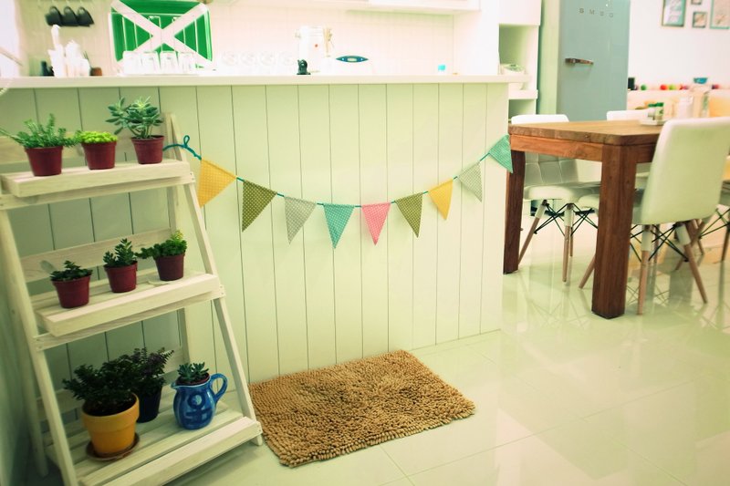 boboSARU | 水玉点点 乡村风 布置 三角挂旗 三角旗 - 墙贴/壁贴 - 棉．麻 多色