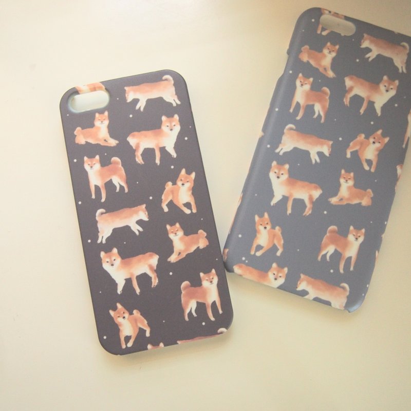 :: 圣诞礼物 :: 柴犬手机壳 iPhone 5/5s - 平板/电脑保护壳 - 塑料 黑色