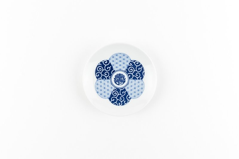 KIHARA 寿纹 / 豆皿 - 浅碟/小碟子 - 瓷 蓝色