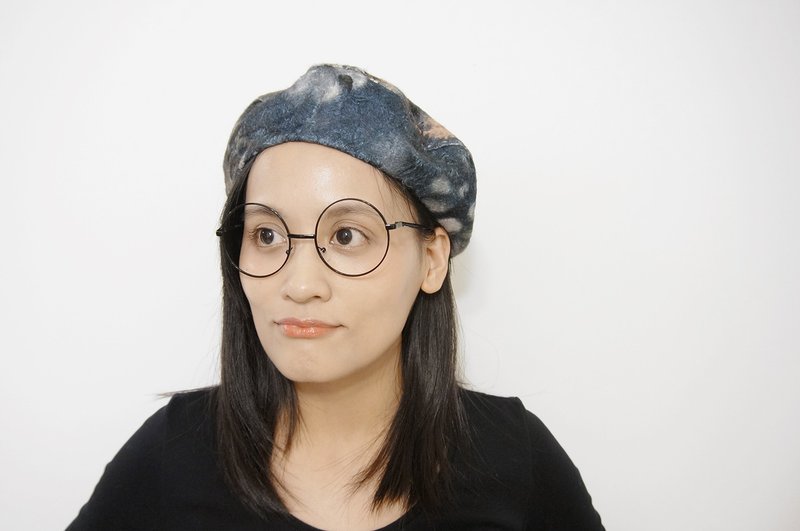 秋冬不可少的飞碟贝蕾帽－渲染毛呢 - 帽子 - 其他材质 黑色