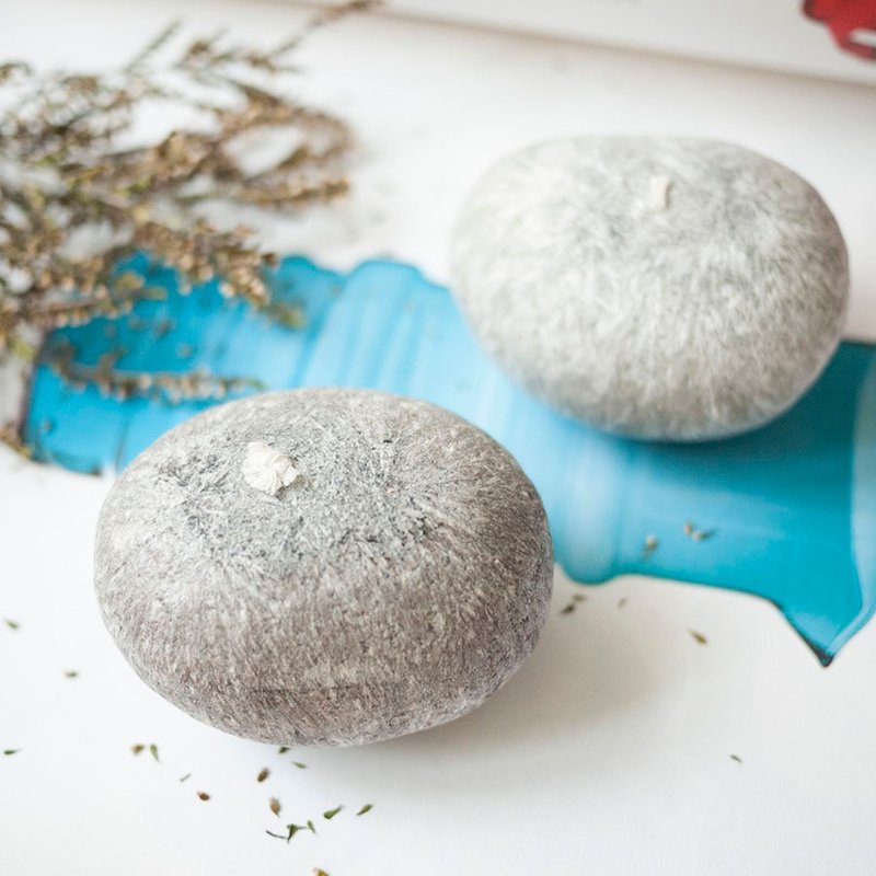 禅风石头蜡烛 ✣ 棕榈蜡 x 无烟害 x 净化空气  (旦形） - 蜡烛/烛台 - 蜡 灰色