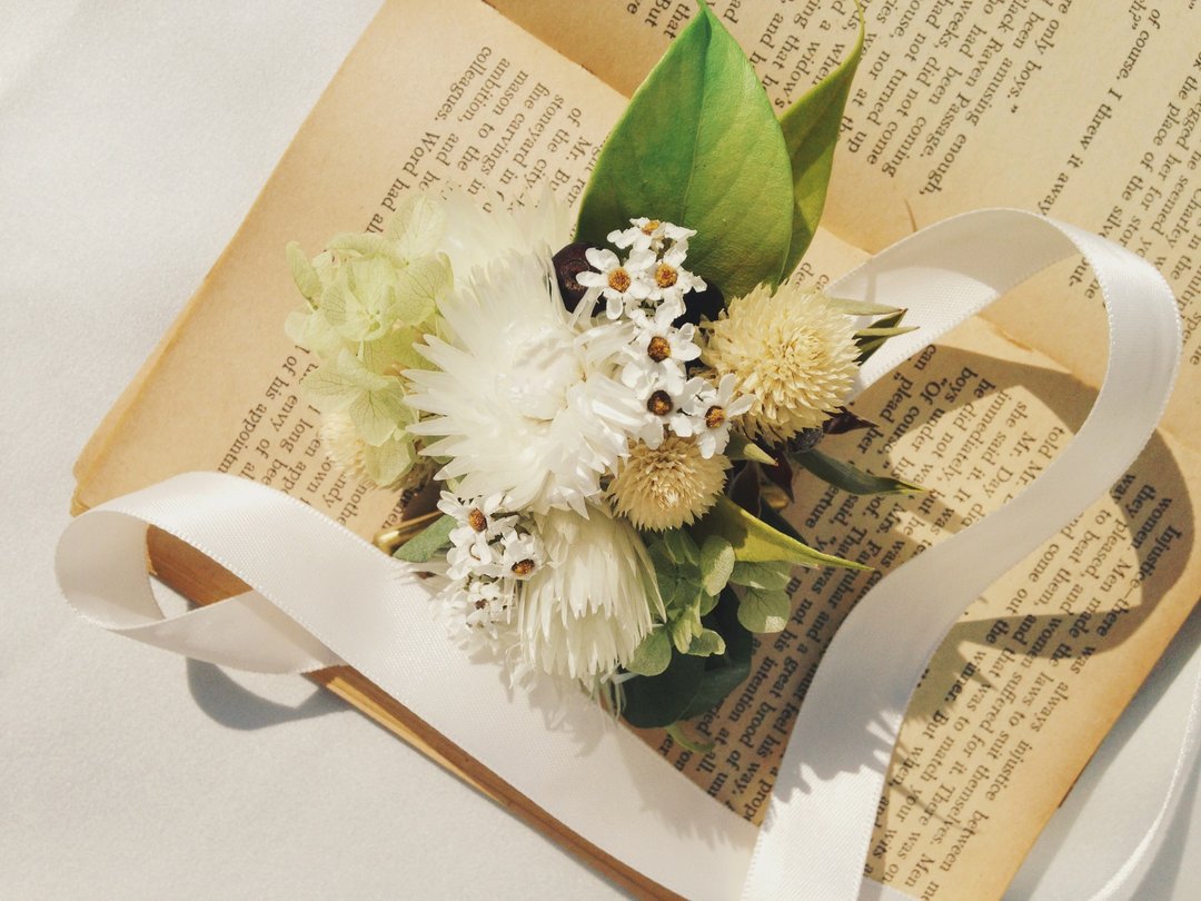 I Wedding Collection I 经典自然系_新娘/伴娘手腕干燥花_可定制 - 植栽/盆栽 - 植物．花 白色