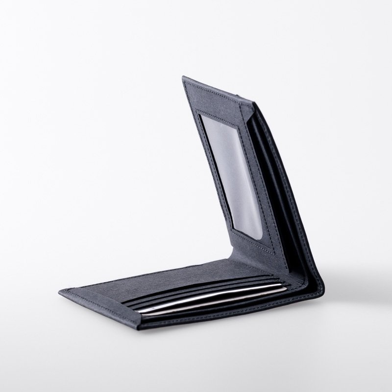 轻薄 相片款 可水洗纸 短夹 / 纸钱包 / 纸皮夹 / 黑色 手工订制 - 皮夹/钱包 - 纸 黑色