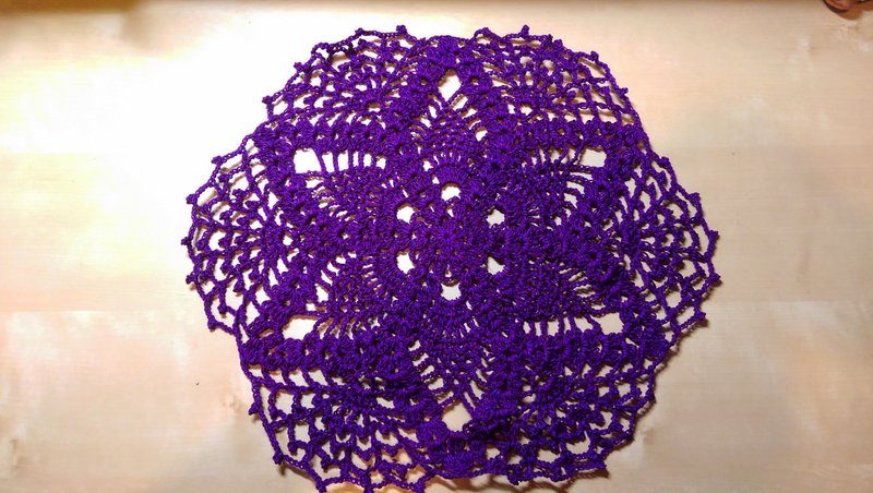 花瓣爱眼盘垫-紫/绿/桃/蓝 - 餐垫/桌巾 - 其他材质 紫色