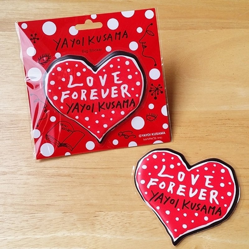 MARKS x 草间弥生 Big Sticker 立体贴纸【HEART (YK-ST1-A)】 - 贴纸 - 塑料 红色