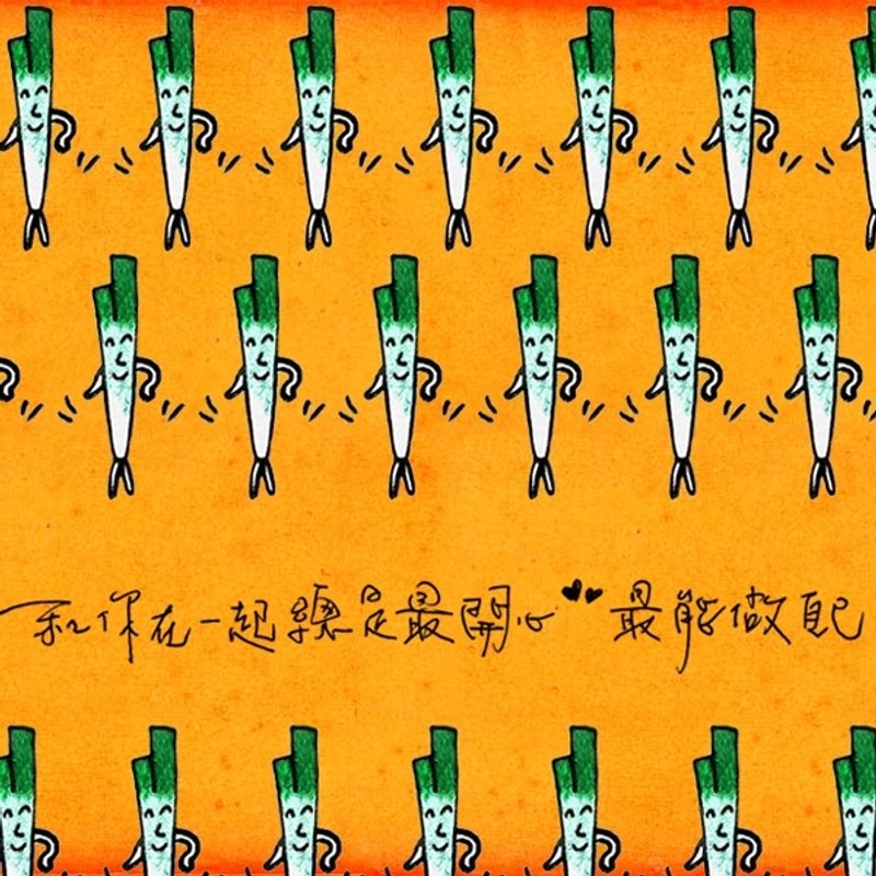 葱仔跳舞手绘明信片▲快乐系列 - 卡片/明信片 - 其他材质 橘色
