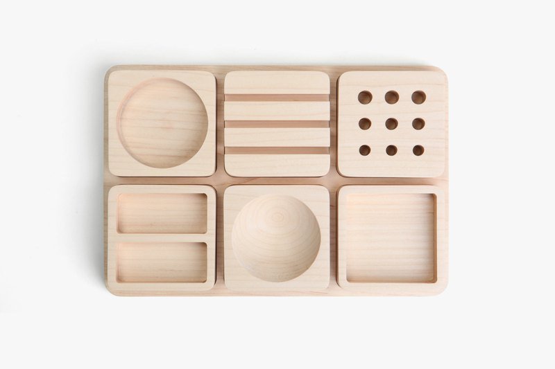 豆腐拼拼凑凑枫木文具组(六个一组,不含文具) - 文件夹/资料夹 - 木头 金色