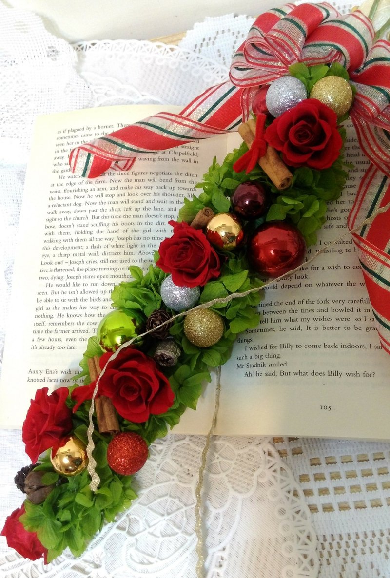  l 圣诞快乐长形挂饰 l *圣诞节*耶诞节*Merry Christmas*挂饰*装饰*不凋花.恒星花.永生花*礼物* - 植栽/盆栽 - 植物．花 