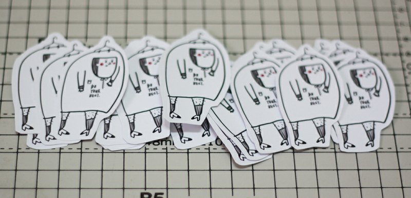 Do your best. /Magai's sticker - 贴纸 - 纸 白色