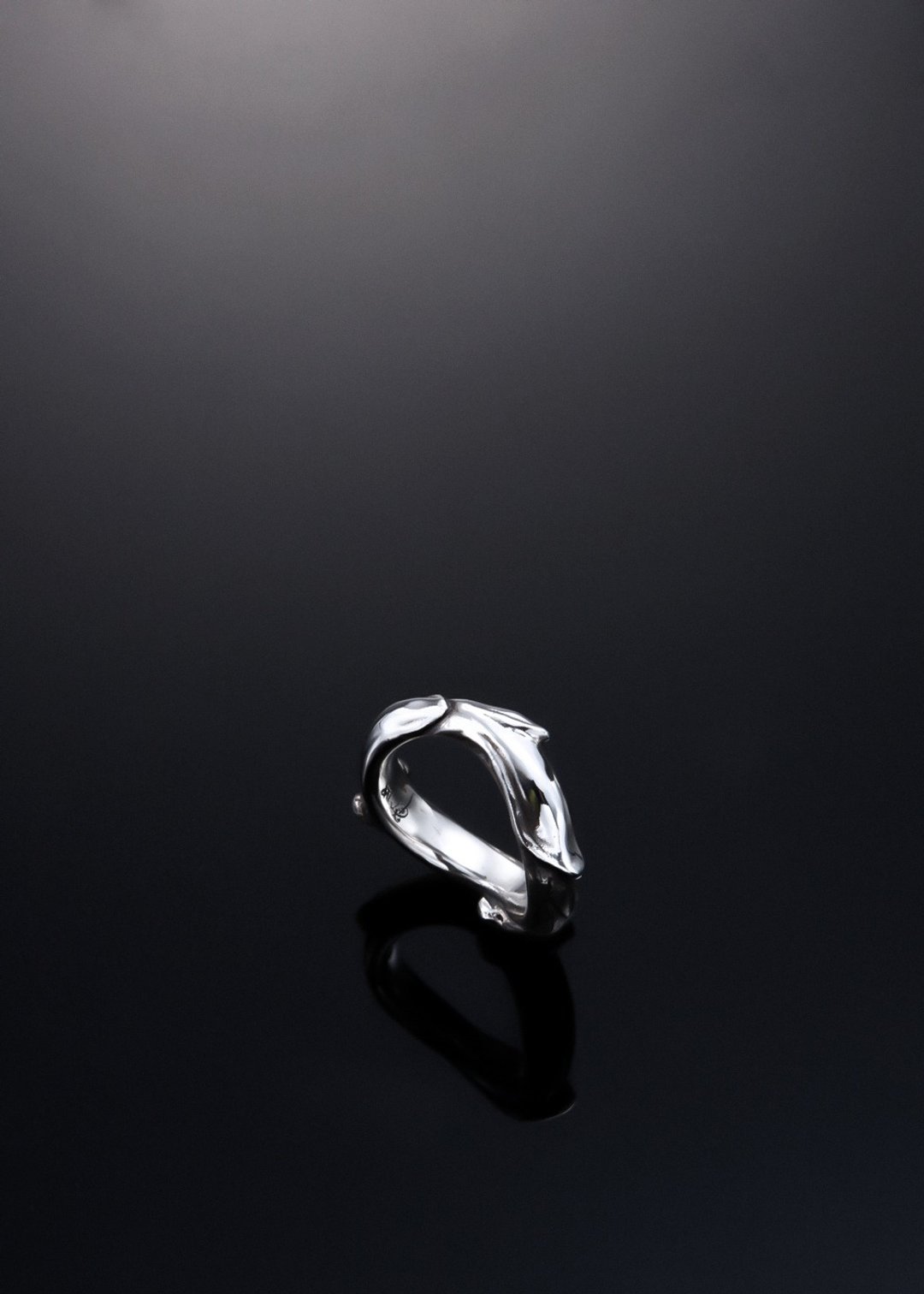 Silver Marrow Petal Ring | 骨头花瓣简约流线设计戒指 - 戒指 - 纯银 银色