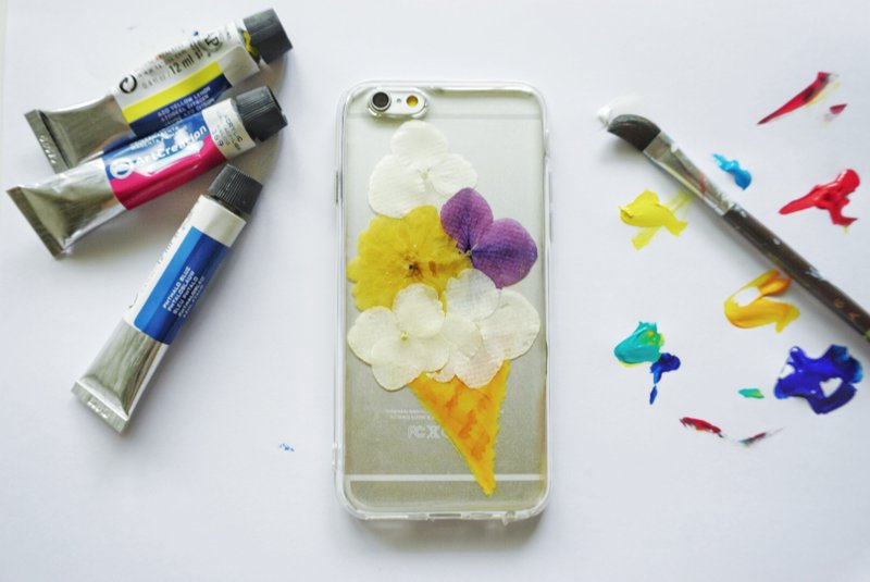 霜淇淋系列// 植物标本 押花手机壳 iphone 5/5s/SE/6/6s/6 plus/6s plus/7/7plus/Samsung S4/S5/S6/S6Edge/S7/S7Edge/Note3/Note4/Note5 - 手机壳/手机套 - 硅胶 