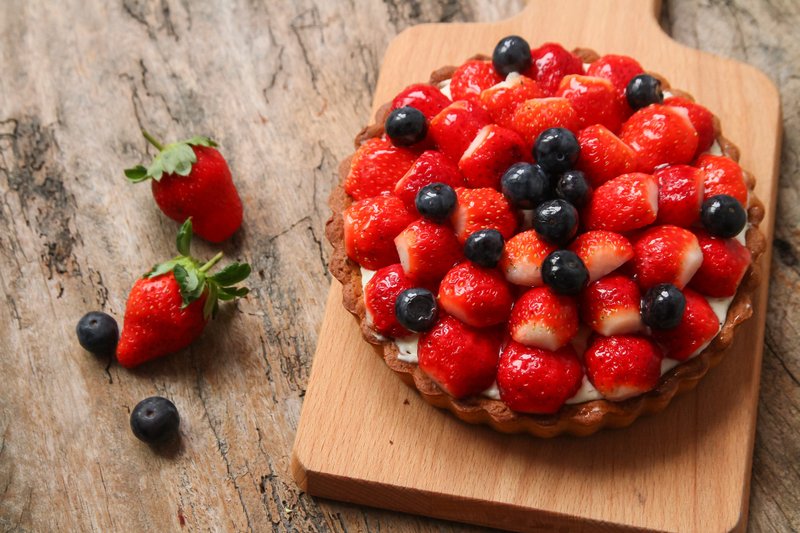 莓果生乳酪塔 - 咸派/甜派 - 新鲜食材 红色