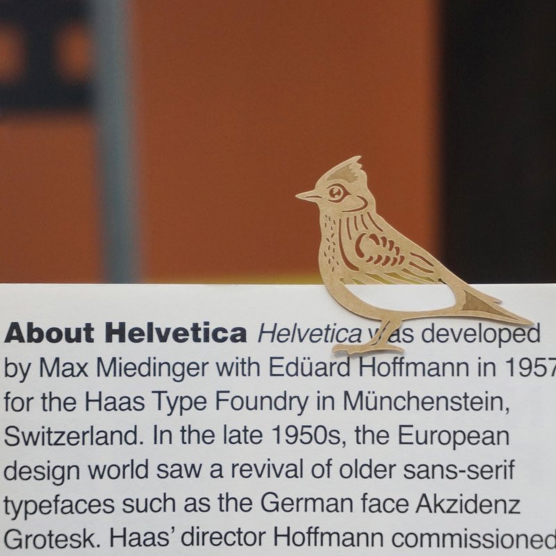 麦麦动物园-台湾云雀 纸雕书签 | 可爱动物 疗愈小物 文具送礼 - 书签 - 纸 卡其色